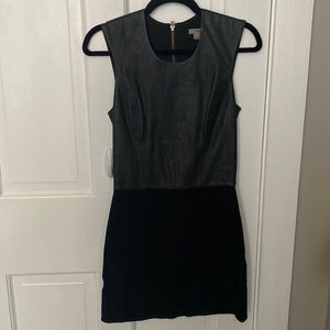 Helmut Lang leather mini dress